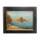 Old painting Marine "Seaside" signed + frame