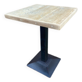 guéridon table fer métal jardin bistrot 70 s vintage