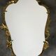 Miroir en bronze doré style rocaille 68 x 42 cm