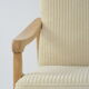 Fauteuil Pen velours côtelé crème