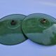 Lot de 2 lampes atelier tôle émaillée verte