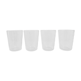 4 chiseled water glasses decoration arabesques and scrolls