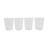4 chiseled water glasses decoration arabesques and scrolls