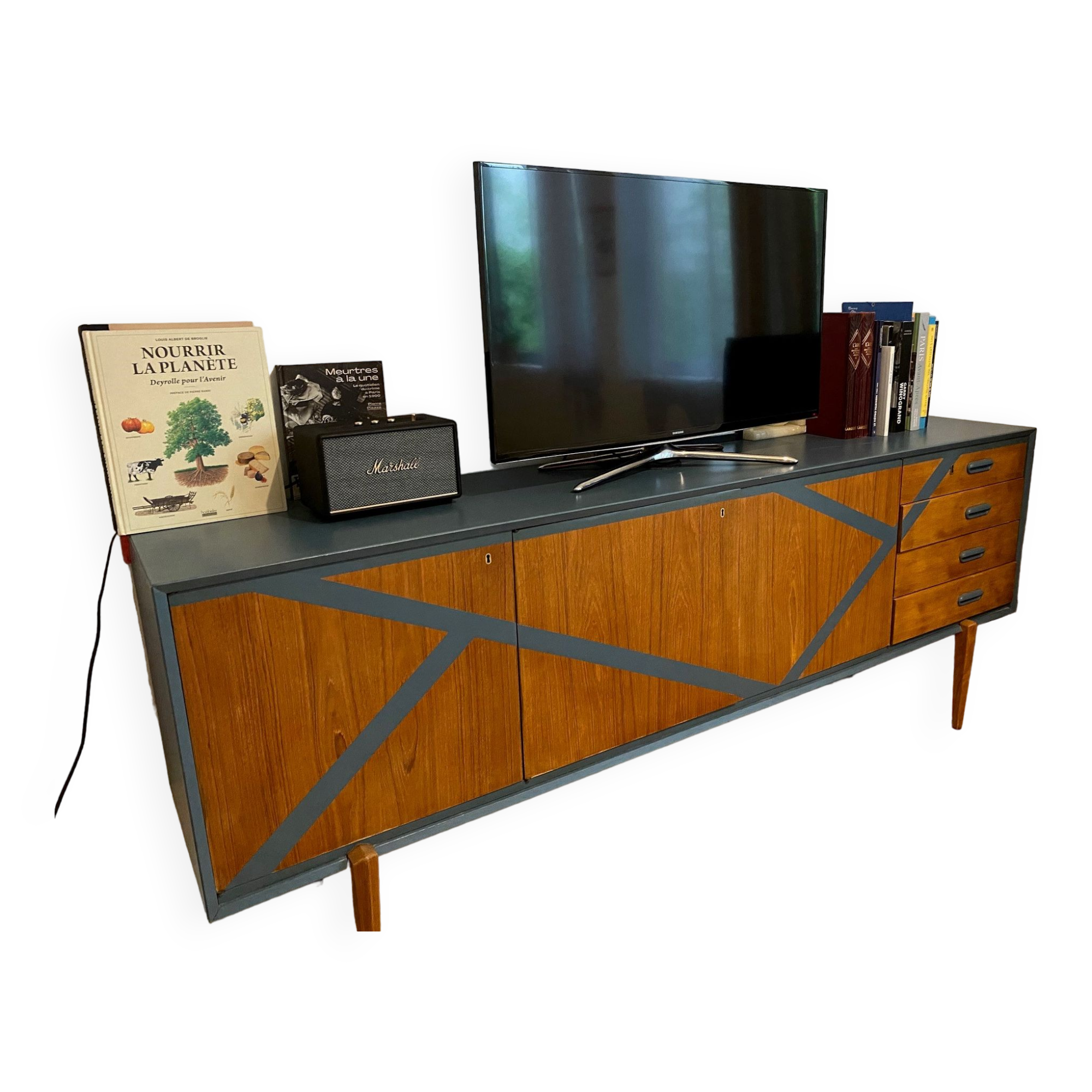 Restored vintage 60s low sideboard