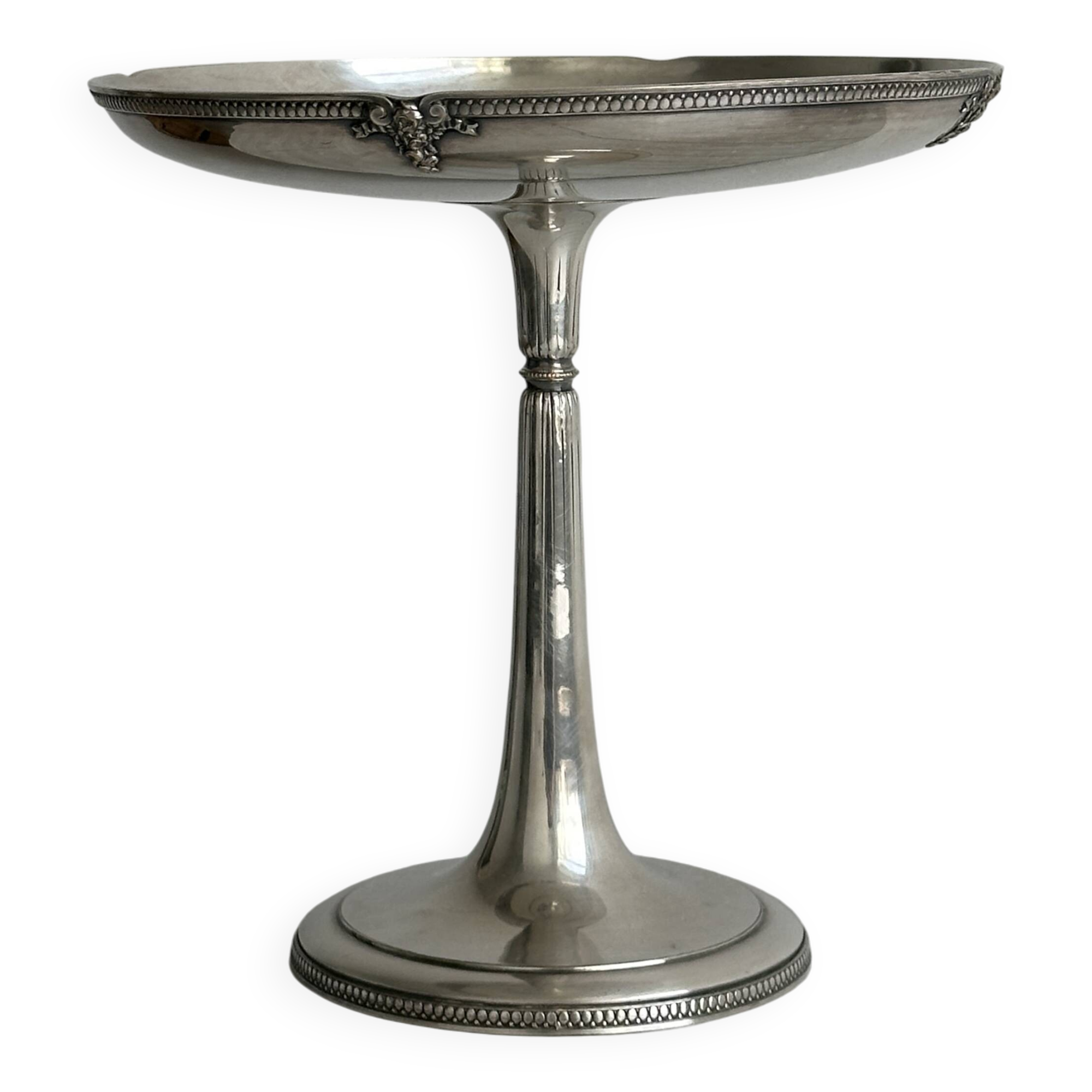 Antique silver-plated metal cup