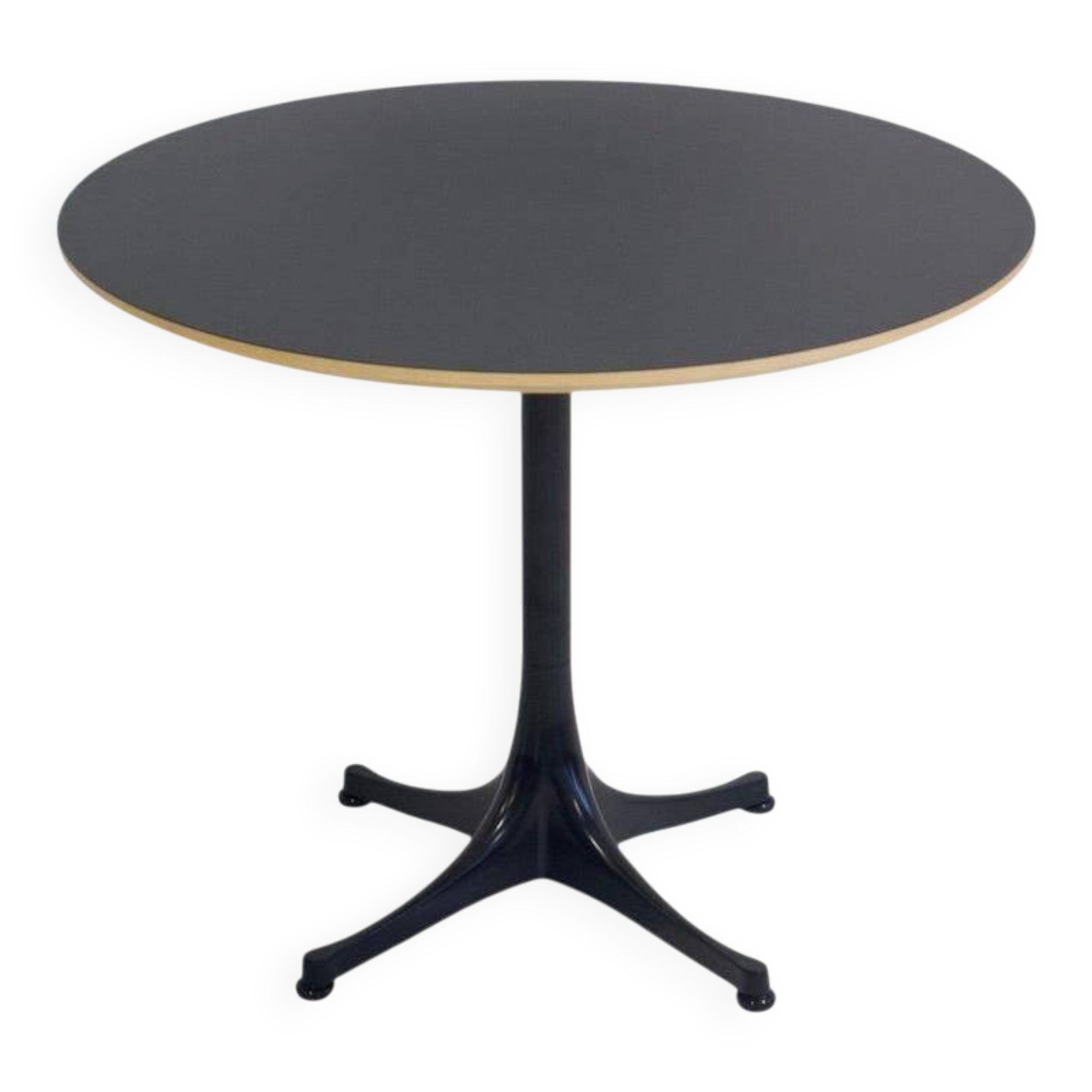 George Nelson Black Pedestal Table by Vitra