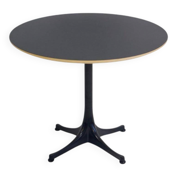 George Nelson Black Pedestal Table by Vitra