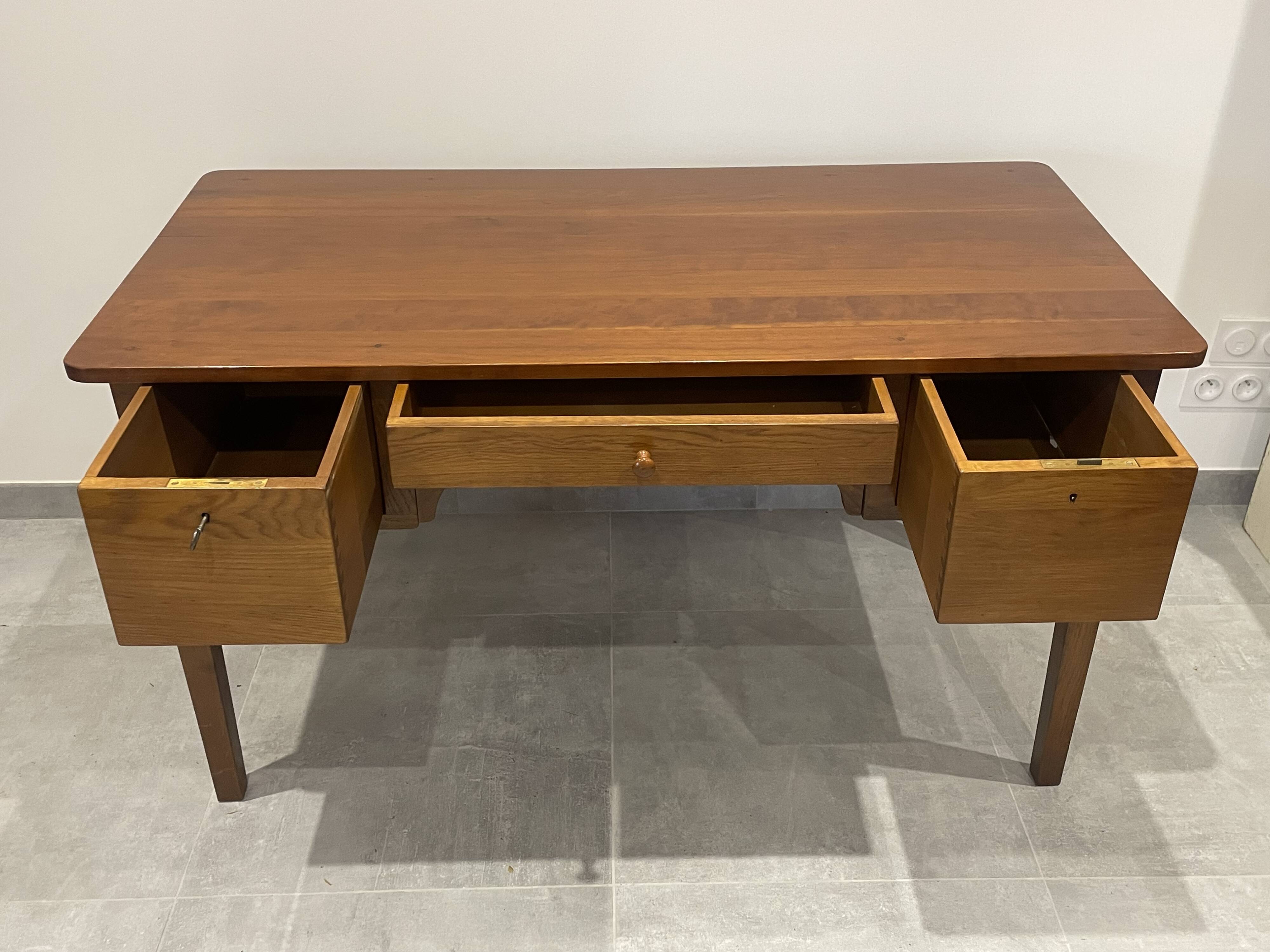 Beautiful natural wood desk from Chez Grange