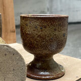 Suite of 5 brutalist vintage stoneware cups
