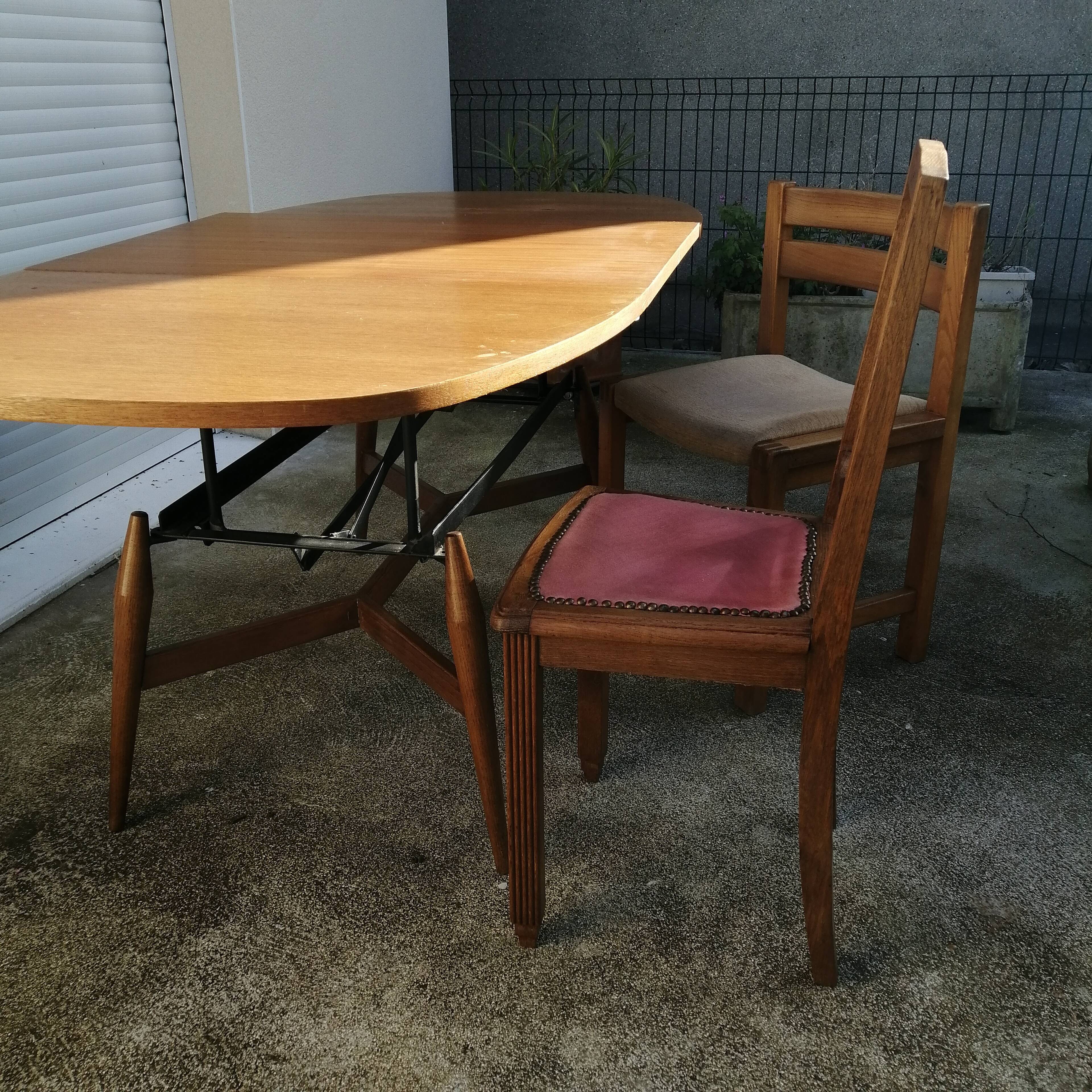 Scandinavian retractable table  60s