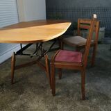 Scandinavian retractable table  60s