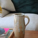 Enameled stoneware pitcher