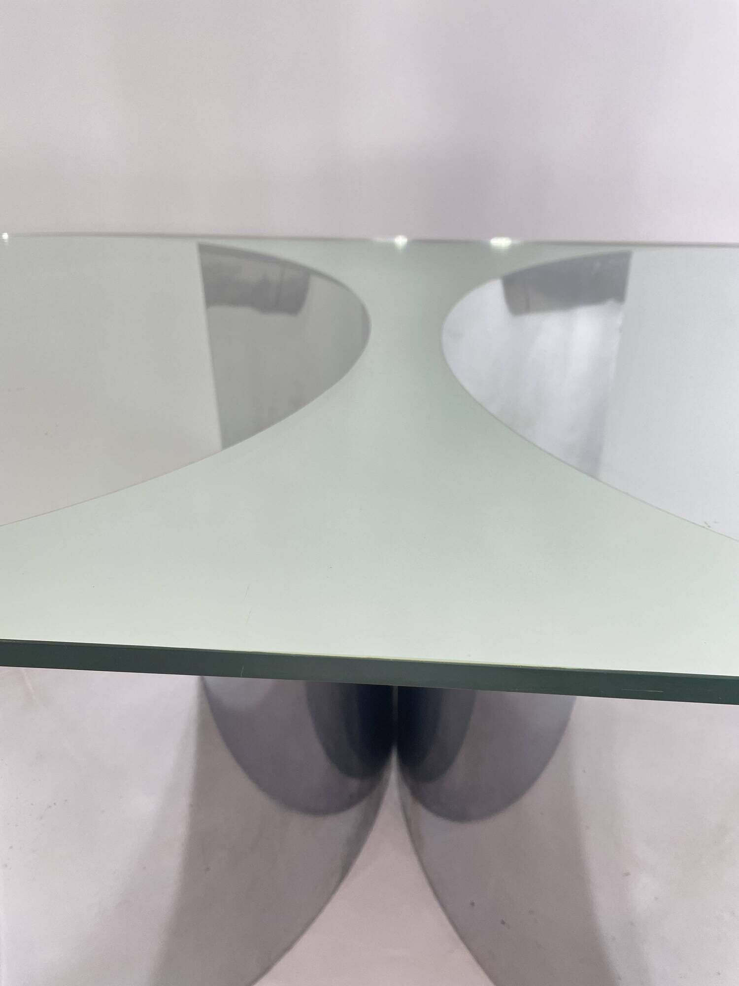 Silvered Crystal Coffee Table Jorn Mod. 3102 by G. Raimondi, Italy