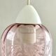 Suspension vintage en verre rose