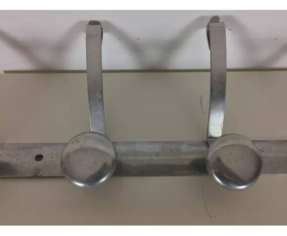 Industrial wall coat rack 5 aluminum hooks