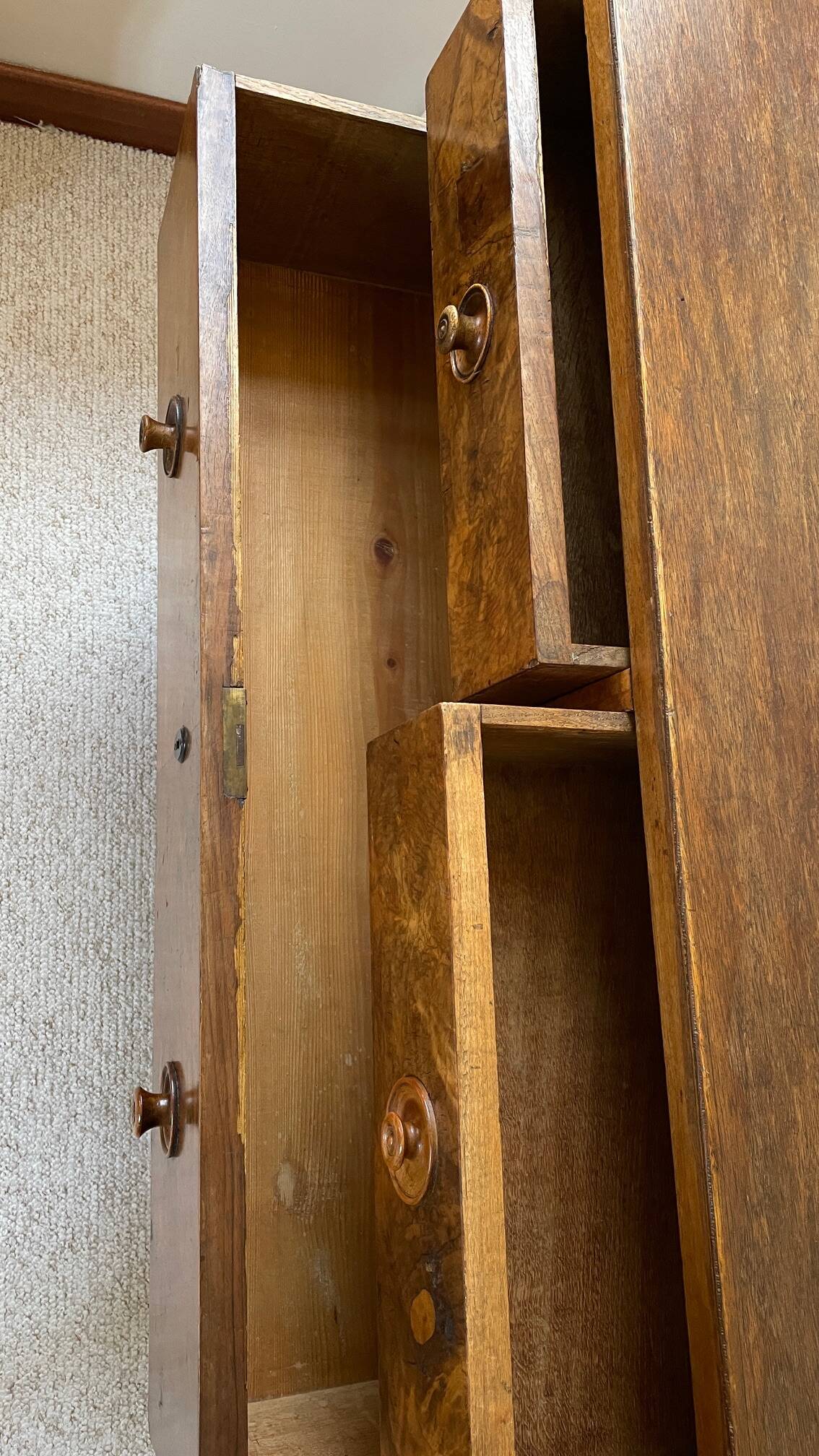 Antique Walnut and Solid Wood Commode