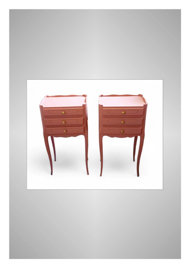 Pair of antique bedside tables