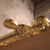 MIROIR  EN LAITON VINTAGE 70'S