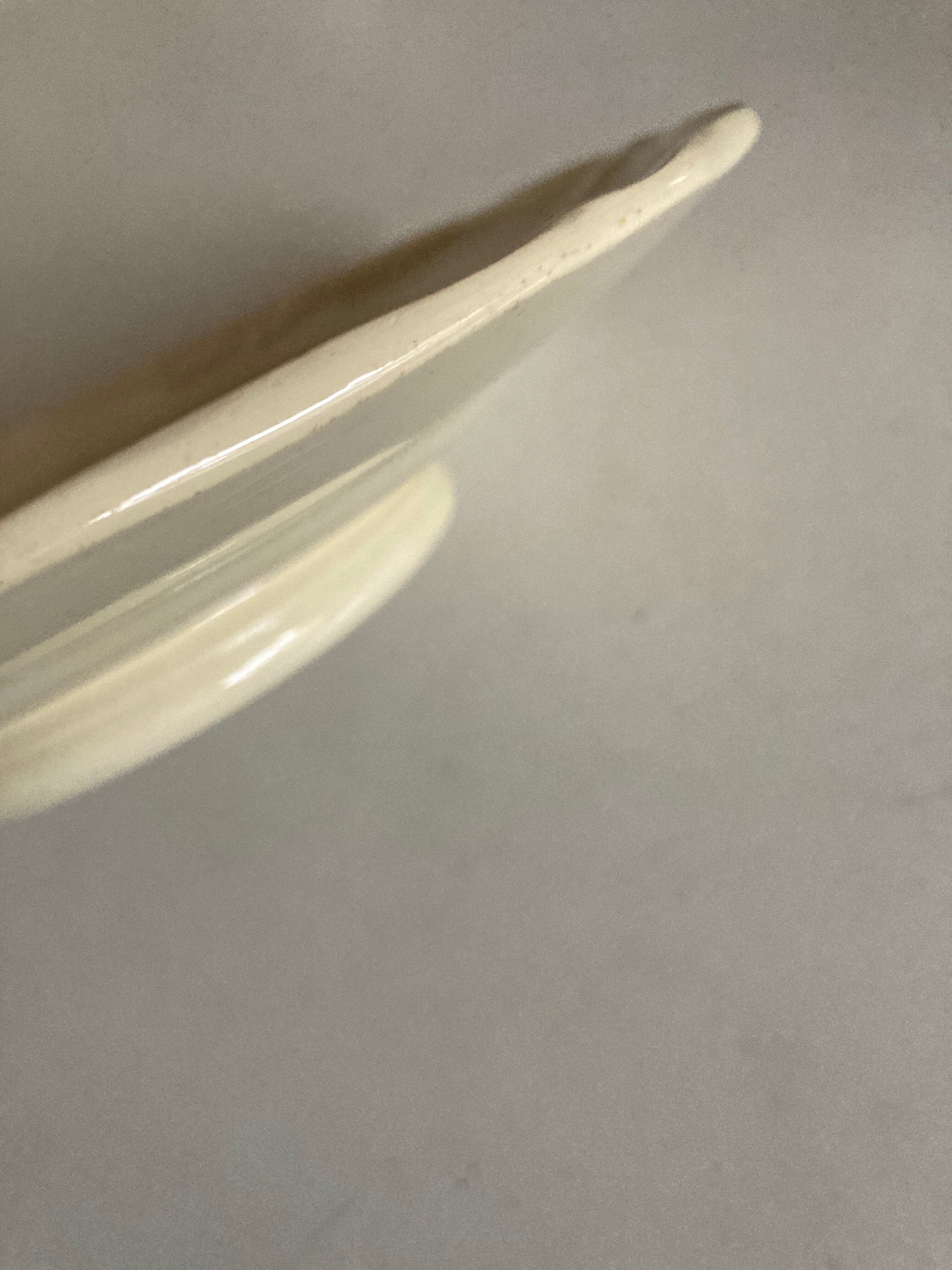 Sarreguemines ivory ivory pastry plate with godrons