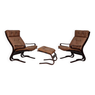 1970s, Norwegian design by Else & Nordahl Solheim, set of 2 chairs.
