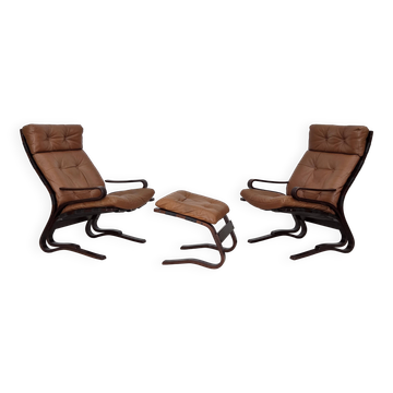 1970s, Norwegian design by Else & Nordahl Solheim, set of 2 chairs.