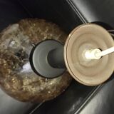 Vintage amber ball pendant light