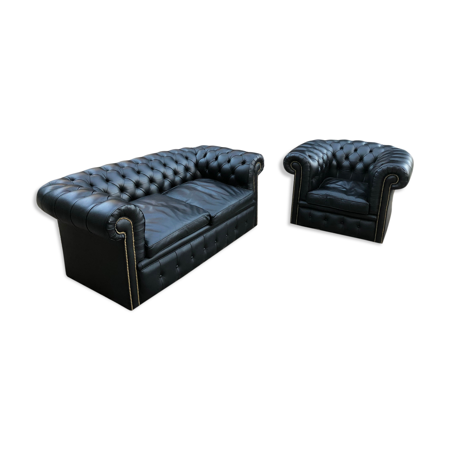 Sofa and armchair Chesterfield