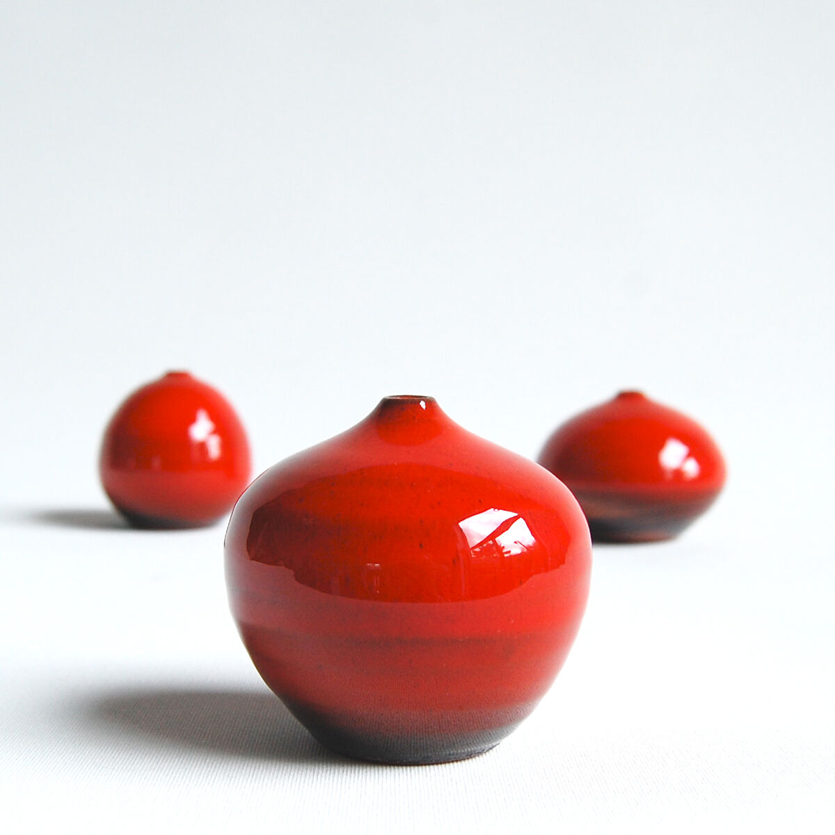 Trio of red ceramics Antonio Lampecco