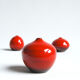 Trio of red ceramics Antonio Lampecco