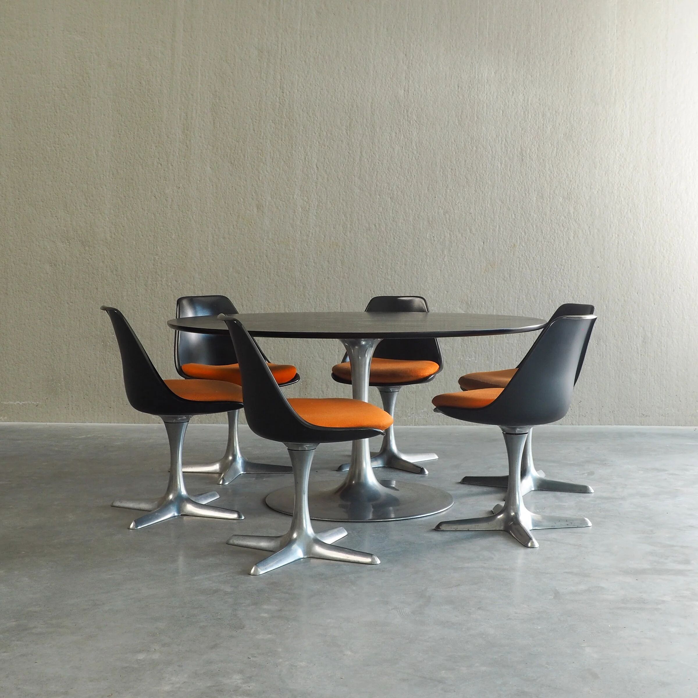 Space Age dining set by Maurice Burke for Arkana