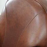 Beautiful art deco design armchair made of cowhide leather in English style