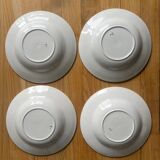 4 Badonvillier style soup plates