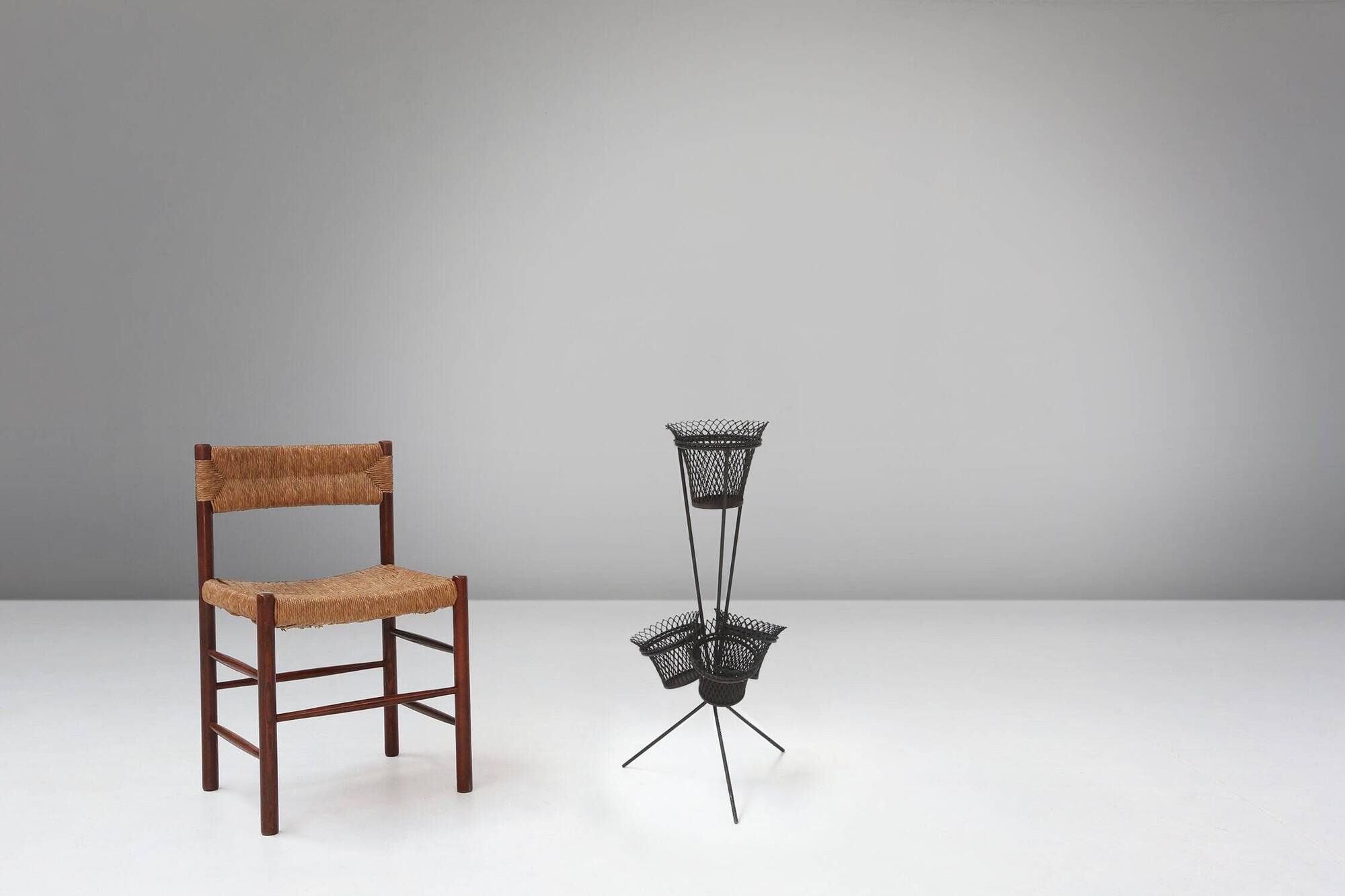 Mid-Century Metal Plant Rack by Mathieu Matégot, France, 1950s
