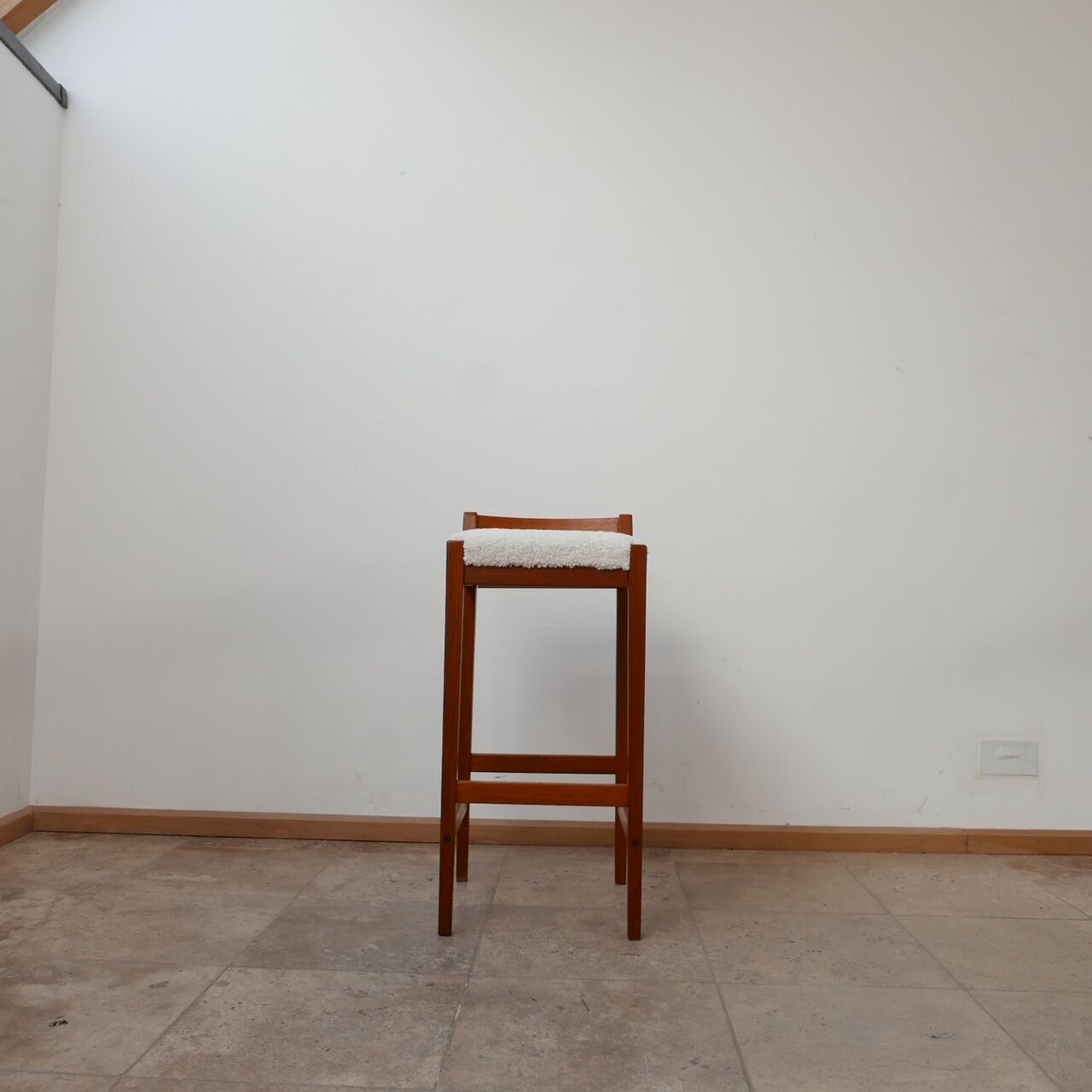 Mid-century teak swedish bar stool