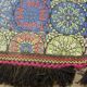 Carpet old kilim in the 1970s lotus flowers 235 x 200 cm