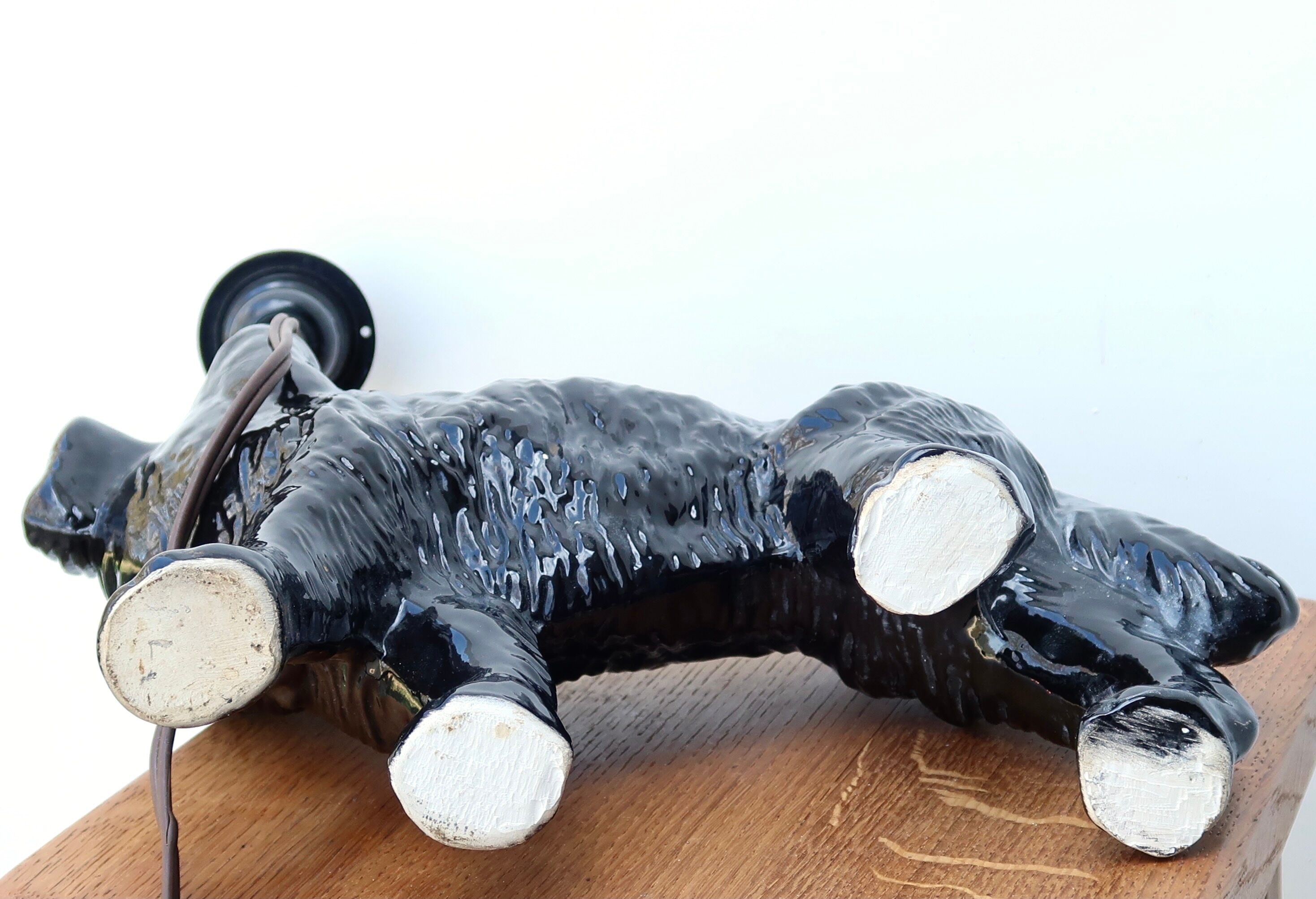 Ceramic "dog" lamp 50s