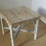 Rattan side table