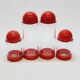 Condiment service oil vinegar salt pepper vintage plexi and red plastic