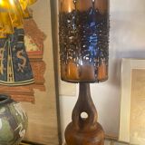 Lampe céramique cuivre Accolay vintage