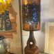 Vintage Accolay copper ceramic lamp