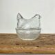 Sucrier Poule en verre vintage