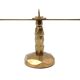Brutalist brass pair of candle holders, France 1970