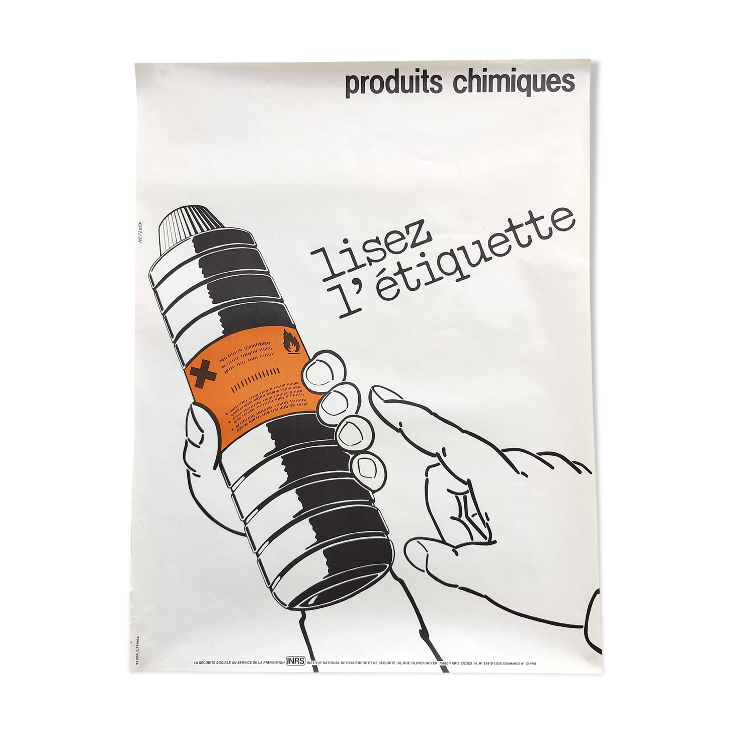 Vintage poster INRS graphics Metzger