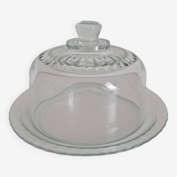 Arcoroc glass dish and bell