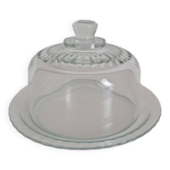 Arcoroc glass dish and bell