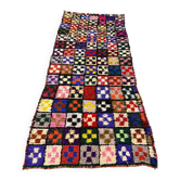 Tapis couloir Boucherouite vintage multicolore - 255 x 100 cm
