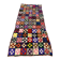 Vintage multicoloured Boucherouite hallway rug - 255 x 100 cm