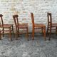 Set of 8 mismatched bistro chairs