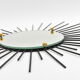 Sun vintage black iron mirror 72x57cm