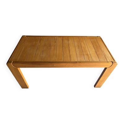 Table à manger extensible Maison Regain en bois d'orme massif